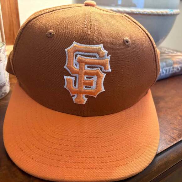 New Era San Francisco Giants Spring Color Two-Tone 9FIFTY Snapback Hat - Brown - Picture 1 of 10